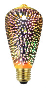 Edison Glödlampa 3D Fyrverkeri LED-Lampa 4W 220-240V E27 Julgransdekoration Lampor Special Dekorativ Ljuskälla (ST64) [Energiklass G]
