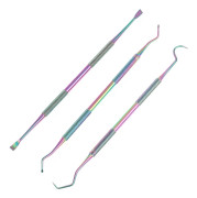 4/3 st/set Tandrengöringsverktyg i rostfritt stål Tandläkare Tandstensskrapa Scaler Plackborttagare Dentalhygieninstrument Kit