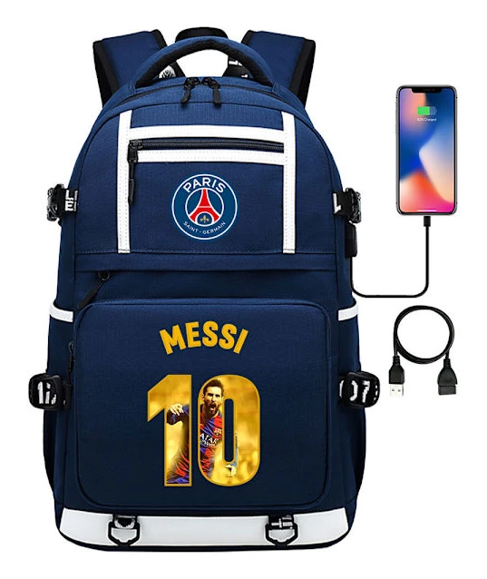 Messi Barcelona Tryckt Ryggsäck Resväska Student Skolväska Vattentät Dator (3)