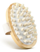 Naturlig Trä Lymfdränage Massageborste Anti Celluliter Kropp Bantning Cirkulation Muskelavslappning Spa Massage Badborste