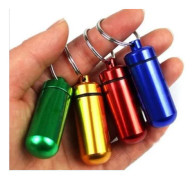3 Storlekar Pillerbehållare i Aluminium Multifunktionell Mässingsförsegling Kabin Vattentäta Medicin Piller Drog Cigarettfodral