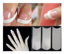 2 Förpackningar (96 Stycken) Vit Fransk Manikyr Tejp Nagelkonst Form Franskant Guider Klistermärke DIY Tråd Tips