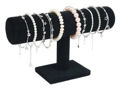 Armbandsställ, klockställ, sammetsarmbandsdisplay, T-bar displayhållare för smycken armband klockdisplay