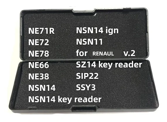 Lishi 2 i 1 NE71R NE72 NE78 NE66 NE38 NSN14 nyckelläsare NSN11 sz14 nyckelläsare SIP22 SSY3 2-i-1-verktyg