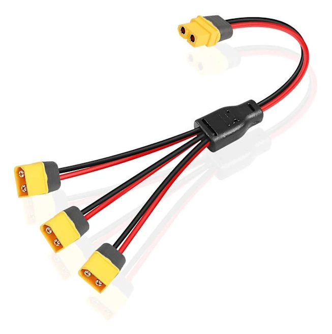 Xt60 Splitter Förlängningskabel 1 Hona till 3 Hane Kontaktadapter [xc]_MGF