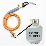 Handhållen propansvetsbrännare flytande gassvetsverktyg med piezoelektrisk tändning och brandjustering
