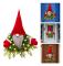 Juldekorationer, upplyst julkrans för ytterdörr, julväggdekoration, konstgjord jultomte