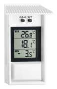 Maximum-Minimum digital termometer, 30.1053, väderbeständig, lämplig för inom- eller utomhusbruk, vit