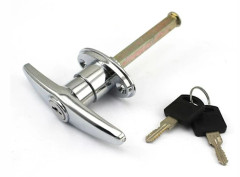 T-handtag Garagedörrlås Kit, Kraftigt Förbättrad Säkerhet T-handtag med Nyckel för Universell Ersättning på Skjuldörrar Husbilar och Verktygslådor, Låsbar