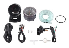 2,5 tum 60 mm 3,0 Bar LED Bilmodifiering Turbo Boost Mätare Visare DC12V
