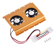 10.05CFM Vindkraft Hårddiskkylare Snabb Värmeavledning Hårddiskkylning för HDD Guld