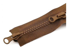 1 st Klädtillbehör Dubbel Dragkedja Lång Dragkedja Öppen Kraftig Jacka Resin Dragkedja Nr 5 brown 80cm