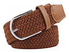Flerfärgade elastiska vävda bälten Casual flätat stretchbälte 5 Brun / Terracotta