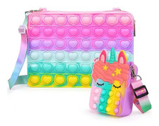 1 st Fisk Populär Väska Tik Tok 2022 Fidget Unicorn Bubble Crossbody Populär Väska