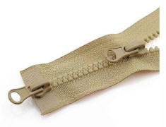 1 st Klädtillbehör Dubbel Dragkedja Lång Dragkedja Öppen Kraftig Jacka Resin Dragkedja Nr 5 khaki 80cm
