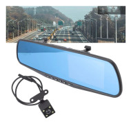 Backspegel Dash Cam 4.3in skärm 1080p Loop inspelning inbyggd G-sensor parkeringsövervakning för bil