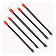 5 st Golfbilsbatterikablar för 36V och 48V 1994-UP, Flexibelt Golfbilsbatterikabelset Black