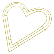 Hjärtformad kransstomme av metalltråd, metallkransform för DIY-hantverk och blomsterprojekt, återanvändbar och miljövänlig design för heminredning, robust och