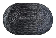 Flätad Bordstablett för Matbord, Värmebeständig Oval Vävd Bordsmatta Set om 1, Halkfri Tvättbar Bordstablett för Kök Matsal Inredning, Modern