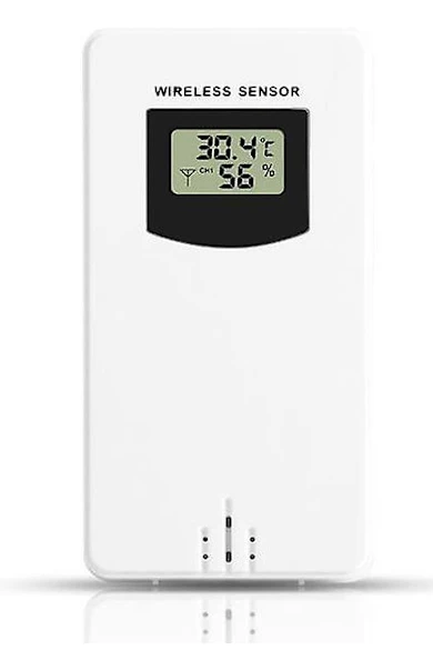 Trådlös temperatur- och fuktighetssensor för utomhusbruk, temperatur- och fuktighetsmätning, digital display, tillbehör till väderstation