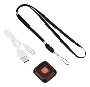 Mini GPS Tracker Locator Barn för Personligt SOS-larm APP-spårning (Svart)