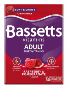 Bassetts Vitamins Adult Raspberry & Pomegranate Flavour Multivitamins 30 Gummy P