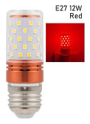 LED Majslampa färgglada Glödlampor Majslampa RÖD E27 12W E27 12W röd