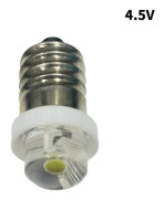 3/4.5/6V 0.5W Ficklampslampa 6000K Vit LED E10 Sockel [GKS] 4.5V