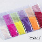 6 Fack/Påse Nagel Chunky Glitter Flakes Färgglada Nagelkonst Stickers Dekorativa Paljetter för Nagelkonst Blandade Skivor Kosmetiska Holografiska Glitter Tips