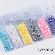 6 Fack/Påse Nagel Chunky Glitter Flakes Färgglada Nagelkonst Stickers Dekorativa Paljetter för Nagelkonst Blandade Skivor Kosmetiska Holografiska Glitter Tips