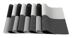 Eleganta bordsunderlägg, värmebeständig halkfri yta för förbättrat bordsskydd, slitstark PVC-vinylvävd textur, tvättbar och lätt att rengöra