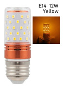 LED Majs Färgglada Glödlampor Majslampa GUL E14 12W E14 12W Gul E14 12W-E14 12W