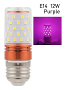 LED Majs färgglada glödlampor Majslampa LILA E14 12W E14 12W Lila E14 12W-E14 12W