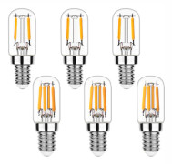 2W LED Nattlampa, T20 Liten Bajonettlampa 2W Motsvarande Glödlampa, Varmvit 2200K LED-lampa för Vägglampa Sänglampa, Icke-dimbar (6-pack)