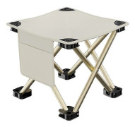 Bärbar hopfällbar campingstol, utomhus strandstol, hopfällbar fotpall 33*33*33cm Vit 33*33*33cm