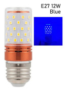 LED Majs Färgglada Glödlampor Majslampa BLÅ E27 12W E27 12W Blå