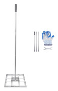 SucceBuy 14x30 tums gräsmattsraka med justerbart 78 tums handtag för trädgård och golf