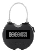 Smart Tidslås LCD-Display Tidslås Multifunktionellt Reselås Elektronisk Timer, Vattentät USB Uppladdningsbar（Mov）
