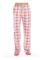 Dam Pyjamasbyxor med Fickor, Mjuka Flanell Rutiga Pyjamasbyxor för Kvinnor CNR Rosa
