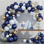 【NX】133 Blue Balloon Arch Set, Navy Blue Balloon Arch Set, Birthday
