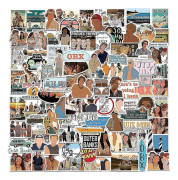 100 st Outerbanks Obx Pogue Life Vinyl Vattentäta Klistermärken Dekaler För Laptop, Scrapbooks, Vattenflaskor, Skateboards, John B Jj Klistermärken Gåva