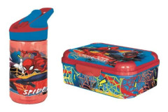 Spiderman Lunch Box Colorful 17x13.5 cm + Ecozen Bottle 480 ml (bundle)