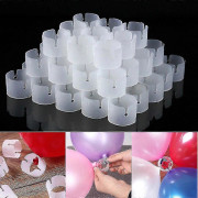 50/100 st Ballongfästen, Ballongklämmor, Ringar, Kopplingar 50pcs
