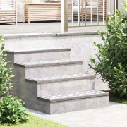 vidaXL Trappsteg 4 st 75 x 25 cm Silver Aluminium Rektangulär