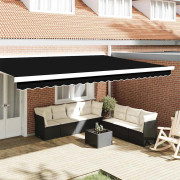 Markisframsida för 5 m Ram Svart 4,8 x 0,2 m
