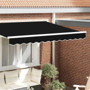 Markisvalance Svart 3.3 x 0.2 m Kanvas