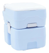 vidaXL Campingtoalett Ljusblå och vit 41,5 x 36,5 x 42 cm polyeten