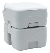 vidaXL Campingtoalett Grå och Vit 41,5 x 36,5 x 42 cm polyeten