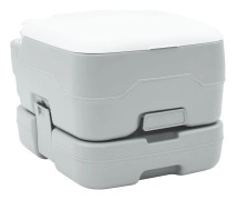 vidaXL Campingtoalett Grå och Vit 41,5 x 36,5 x 30 cm polyeten