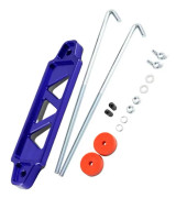 Het försäljning JDM Batterihållare Set Med Billet Aluminium Batterifäste Fäste Monteringsfäste Stång med 8'' J-Krok Bult